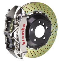 GT-R Big Brake Kit - Front - Nickel Plated 6 Pot Calipers - Drilled 380mm