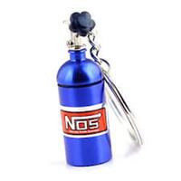 Blue Nos Bottle Turbo Key Chain Nitrous Oxide Bottle Keyring Stash Storage Pill