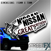 Great Northern Edition Nissan 150mm Sticker Decal 4x4 4WD Camping Caravan      