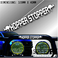 Hopper Stopper Sticker White Sticker Decal 4x4  Camping Caravan Trade Aussie   