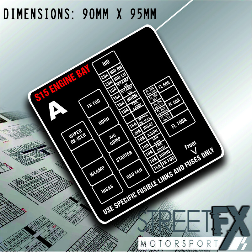 200SX S15 Fuse Box Translation - Streetfx Graphics