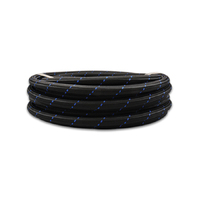 -6 AN Two-Tone Black/Blue Nylon Braided Flex Hose (2 foot roll)