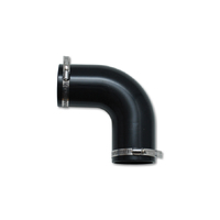 Non Reinforced 90 deg Silicone Elbow 3in ID x 5in tall BLACK includes 2 SS Worm Gear Clamps