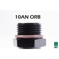 -10AN 90 Deg 2-Piece Adapter for 1/2 Push-Lok Hose - Black