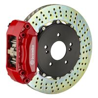 GT Big Brake Kit - Front - Red 4 Pot Calipers - Drilled 328mm