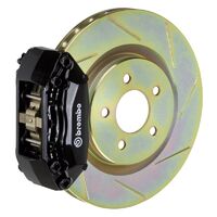 GT Big Brake Kit - Front - Black 4 Pot Calipers - Slotted 305mm 1-Piece Discs