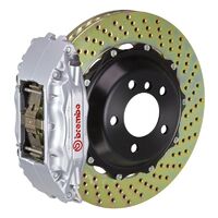 GT Big Brake Kit - Front - Silver 4 Pot Calipers - Drilled 355mm