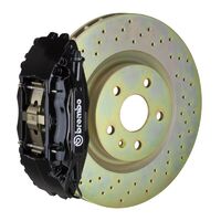 GT Big Brake Kit - Front - Black 4 Pot Calipers - Drilled 326mm 1-Piece Discs