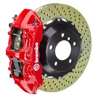 GT Big Brake Kit - Front - Red 6 Pot Calipers - Drilled 355mm