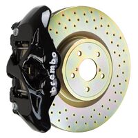GT Big Brake Kit - Front - Black 4 Pot Calipers - Drilled 326mm 1-Piece Discs