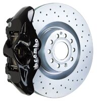 GT Big Brake Kit - Front - Black 4 Pot Calipers - Drilled 345mm 1-Piece Discs
