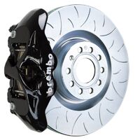 GT Big Brake Kit - Front - Black 4 Pot Calipers - Slotted Type-3 345mm 1-Piece Discs