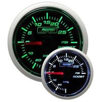52mm Electrical Boost Gauge - Green/White 