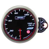 52mm Electrical 'Halo' Oil Pressure Gauge - Amber/White/Blue