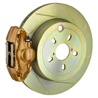 GT Big Brake Kit - Rear - Gold 2 Pot Calipers - Slotted 316mm 1-Piece Discs