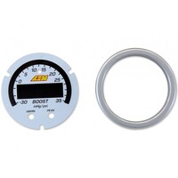 X-Series Boost Pressure Gauge -30~60psi / -1~4bar  Accessory Kit. Silver Bezel & White Faceplate
