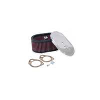 Custom Racing Air Filter Assembly to Suit Single/Dual Barrel Carburettors (6.125" ID x 3.25" H x 1.97" Inlet x 1.781" Neck Flange)
