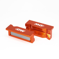 4" Aluminum Soft Jaws with Magnet- Orange Anodized