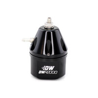 DWR2000 Adjustable Fuel Pressure Regulator (Dual -10AN Inlet/-8AN Outlet) - Black