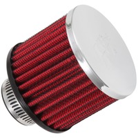 Rubber Base Crank Case Vent Filter (1.25" ID x 3" OD x 2.5" H) - Non-Woven Synthetic