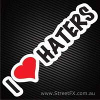 I Love Heart Haters Sticker