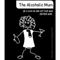 Creepy Family Alcoholic Mom Sticker
