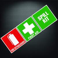 First Aid and Fire Extinguisher Spill Kit WHS Sticker