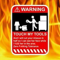 R18+ Toolbox Warning Sticker