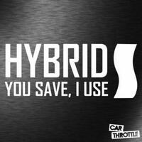 Hybrid You Save I Use White Sticker