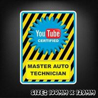 Youtube Master Auto Technician Sticker