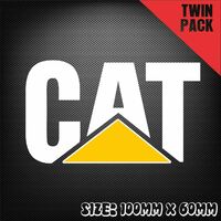 2x CAT Caterpillar Powered Sticker