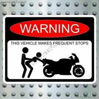 Road/Race motorbike Frequently Stopping Warning Sticker