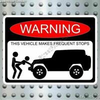 4X4 Frequently Stopping Warning Sticker