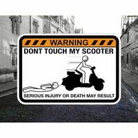 Don't Touch Scooter Warning Sticker