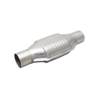 Hi-Flow Racing Metallic Catalytic Converter Oval Body 4"X7" 2.5" Inlet - - 100 Cell - Race or Off-Road Use Only