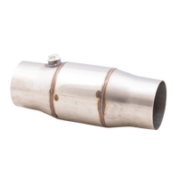 Hi-Flow Racing Catalytic Converter Round Metallic 3" Inlet - 4" Body - 6" Body Length 12" Total - 100 Cell for Race or Off-Road Use only