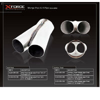 Merge Pipe from Twin 2.5in to Single 3in - Stainless Steel