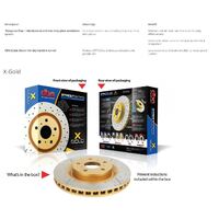2x Front Street Gold Cross-Drilled/Slotted Rotors (Defender 92-16/Discovery 1)