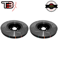 2 x T3 5000 Series Slotted Front Rotor Black (Audi SQ5 13-17/A8 Quattro 10-17)