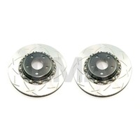 5000 Series Silver 2-Piece Slotted 2x Front Rotors (RS3 15+)