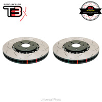 Series T3 2x Slotted Black Brake Disc Rotors (i30 18+/Kona 21+)