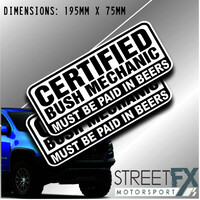 Certified Bush Mechanic Sticker Decal
