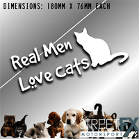 Real Men Love Cats Sticker Decal