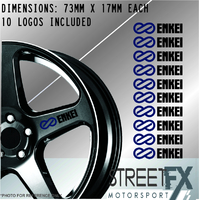 8x Enkei Blue Wheel Rim Sticker Kit 