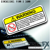 BOXER VISOR Warning Sticker Decal
