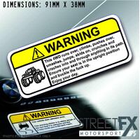 Extreme 4x4 VISOR Warning Sticker Decal