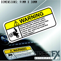 FAST MOTORBIKE VISOR Warning Sticker Decal
