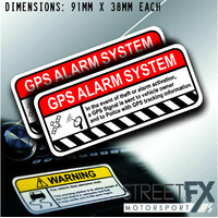 GPS PAIR VISOR Warning Sticker Decal