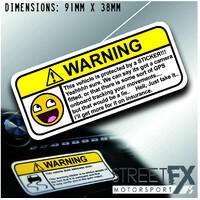 STICKER VISOR Warning Sticker Decal
