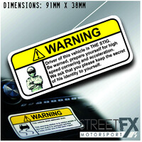STIG SECRET DRIVER VISOR Warning Sticker Decal
